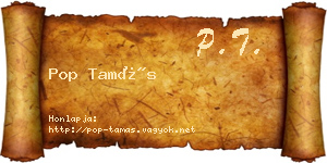 Pop Tamás névjegykártya